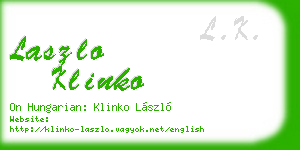 laszlo klinko business card