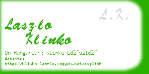 laszlo klinko business card